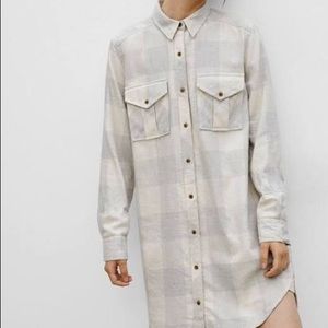 Aritzia Wilfred Free Veronika Flannel Shirtdress